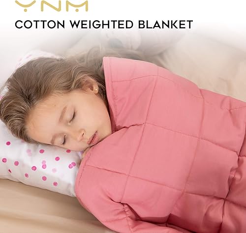 Vista 160 de YnM - Manta con peso para adultos, algodón pesado, perlas de vidrio refrescantes para usar todo el año, ideal para una persona de 240 libras