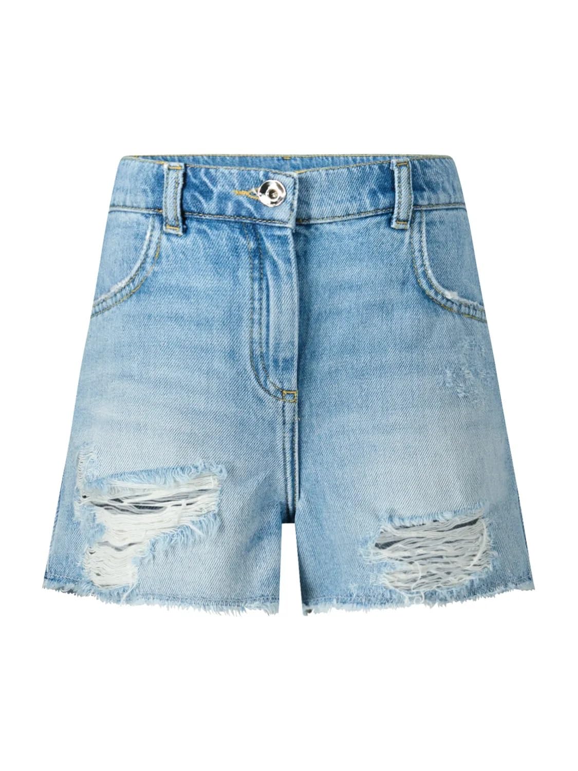 PATRIZIA PEPE Shorts in Jeans con Strappi