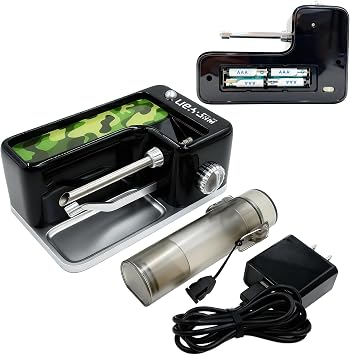 Cigarette Rolling Machine, Electric Pre-Roll Cone, USB-C/Battery | WHSYan Automatic Electric Rolling Machine for All Size Cones & Cigarette Tubes, Portable, Dual Power, with Fast Rolling
