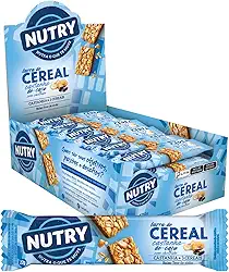 Nutry Barra De Cereais Castanha-De-Caju Com Chocolate 22G - Display Com 24 Unidades - Com 3 Cereais E Castanha