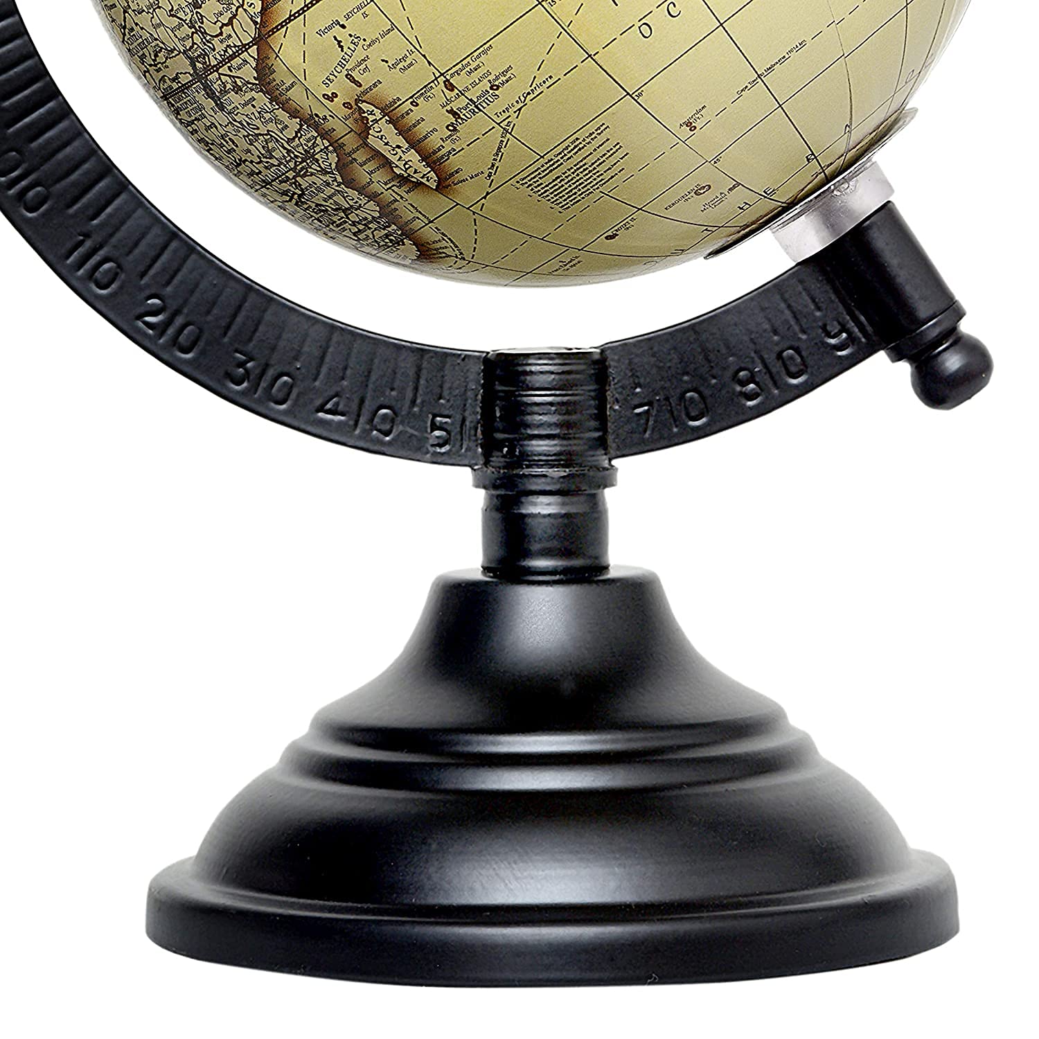 AONA Educational Political Laminated Rotating World Globe with Metal arc and Base Height 4 Inch 1