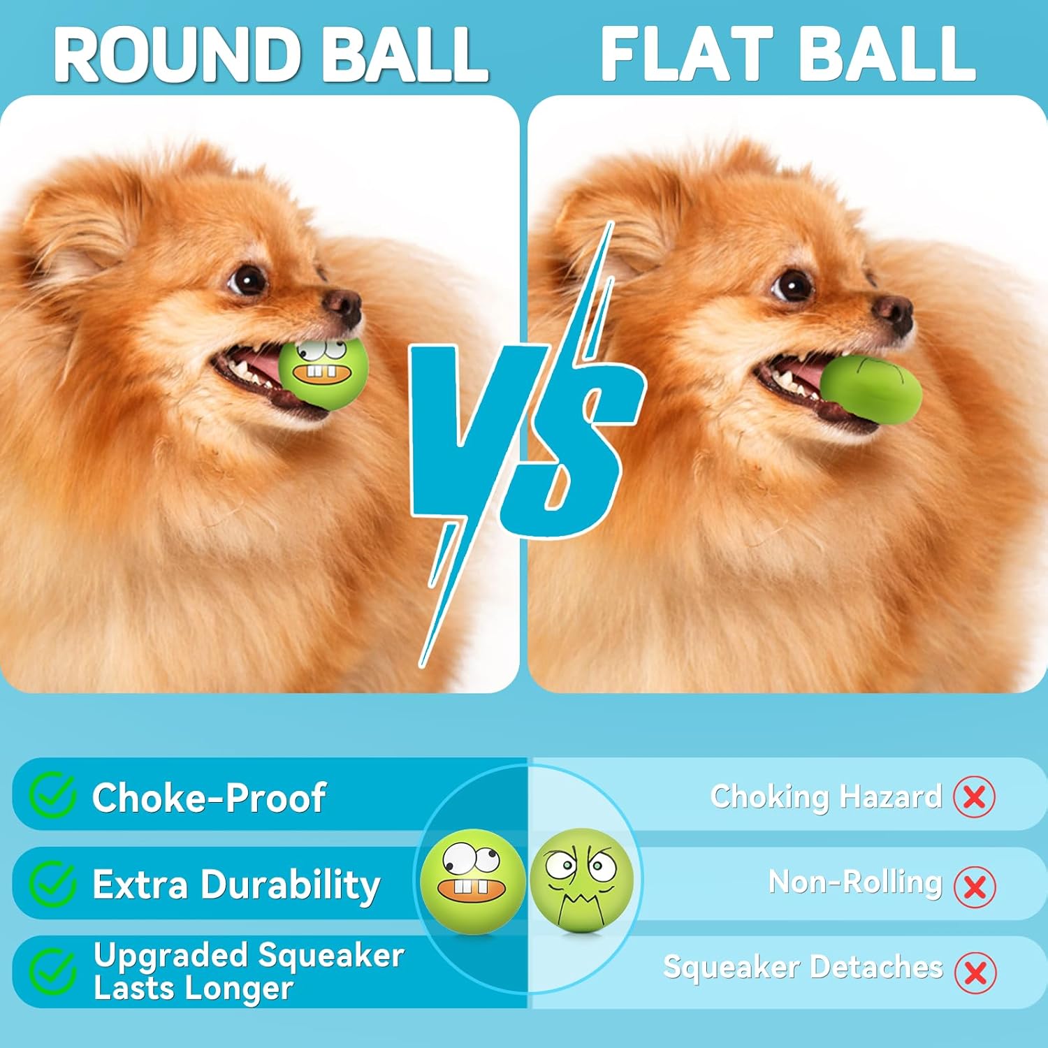 8 Pack of Squeaky Dog Balls: The Ultimate Soft Latex Fun for Your Puppy!