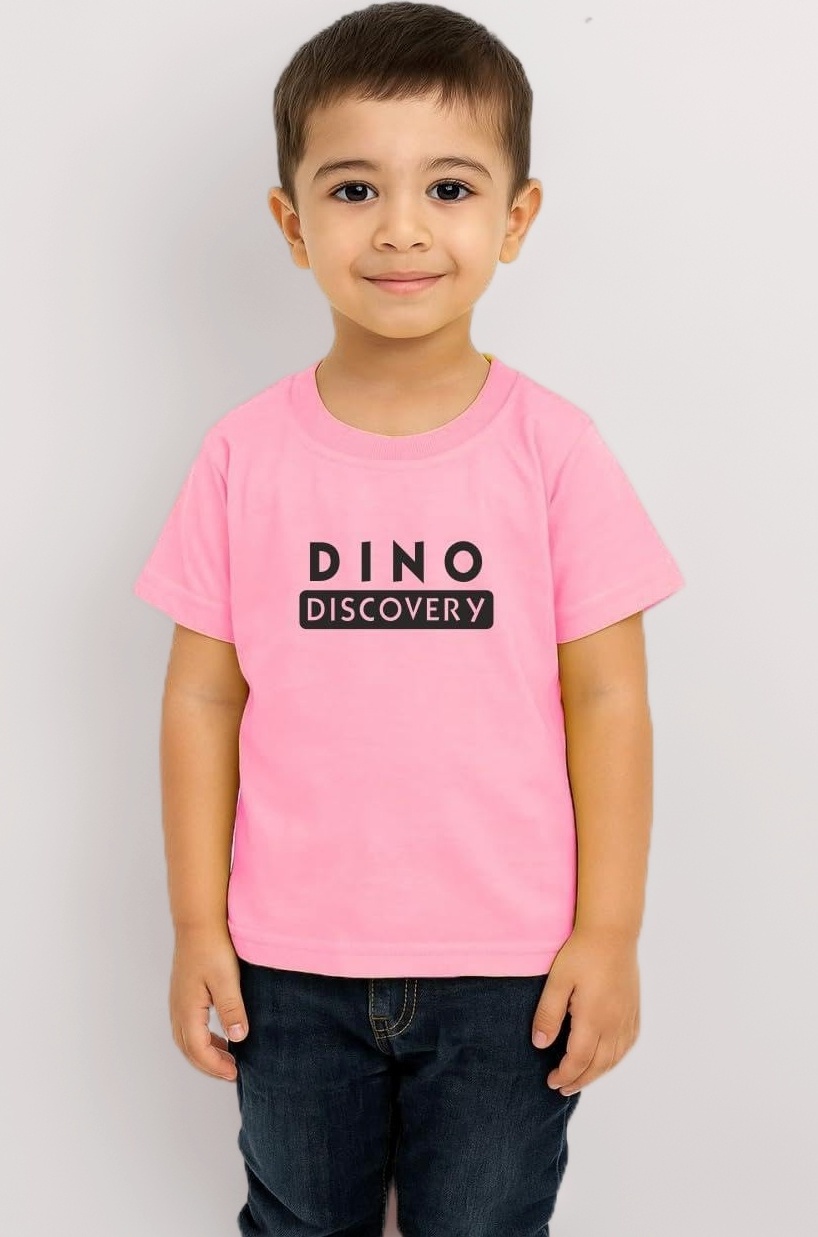 Kids Cotton Blend T-Shirt | Dino Discovery Printed Half Sleeve Tee for Boys