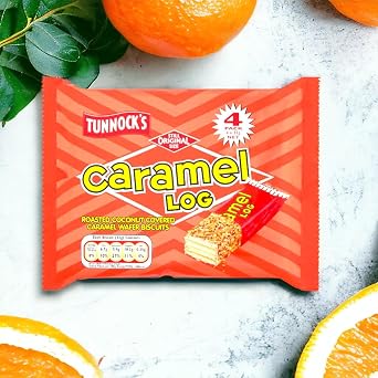 Caramel Wafer Bundle With Tunnocks Caramel Log Wafer Biscuits 4x32g & Milk Chocolate Caramel Wafer Biscuits 4x30g Pack Of 4 By Experts Supplies