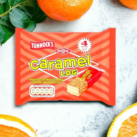 Caramel Wafer Bundle With Tunnocks Caramel Log Wafer Biscuits 4x32g & Milk Chocolate Caramel Wafer Biscuits 4x30g Pack Of 4 By Experts Supplies