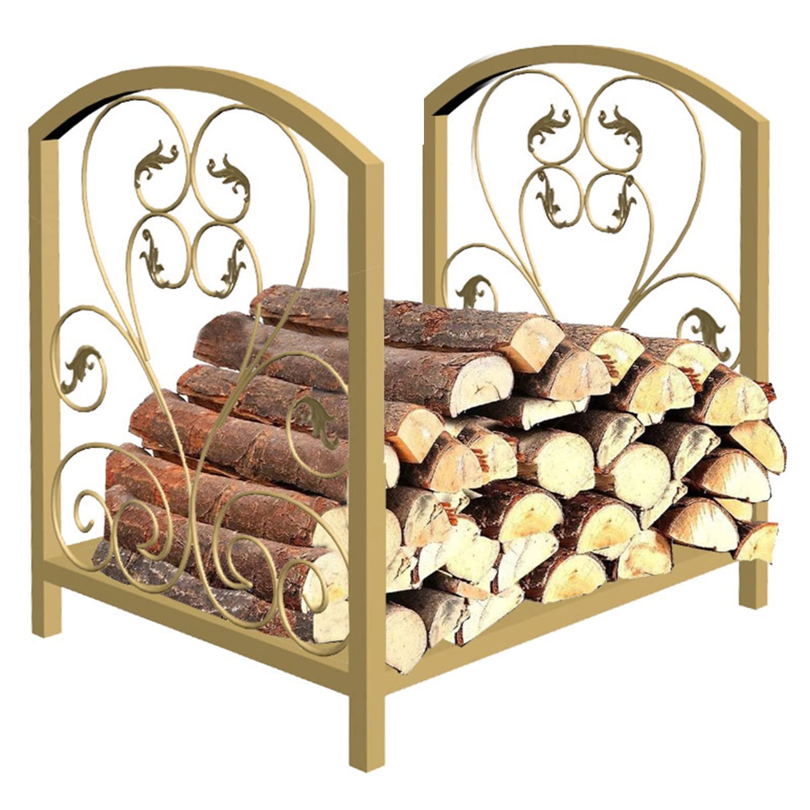 Amazon.com : firewood Rack Outdoor Retro Indoor Log Store Rack, Easy  Assemble 45x45x35cm Small Firewood Holder, Rustproof Fireplace Wood Storage  for Outdoor, Backyard, Tool Shed (Color : Gold) : Patio, Lawn u0026 Garden