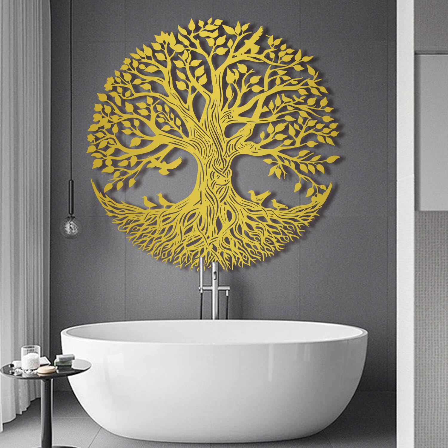 Arbre de Vie mural en métal grand format pour terrasse et séjour