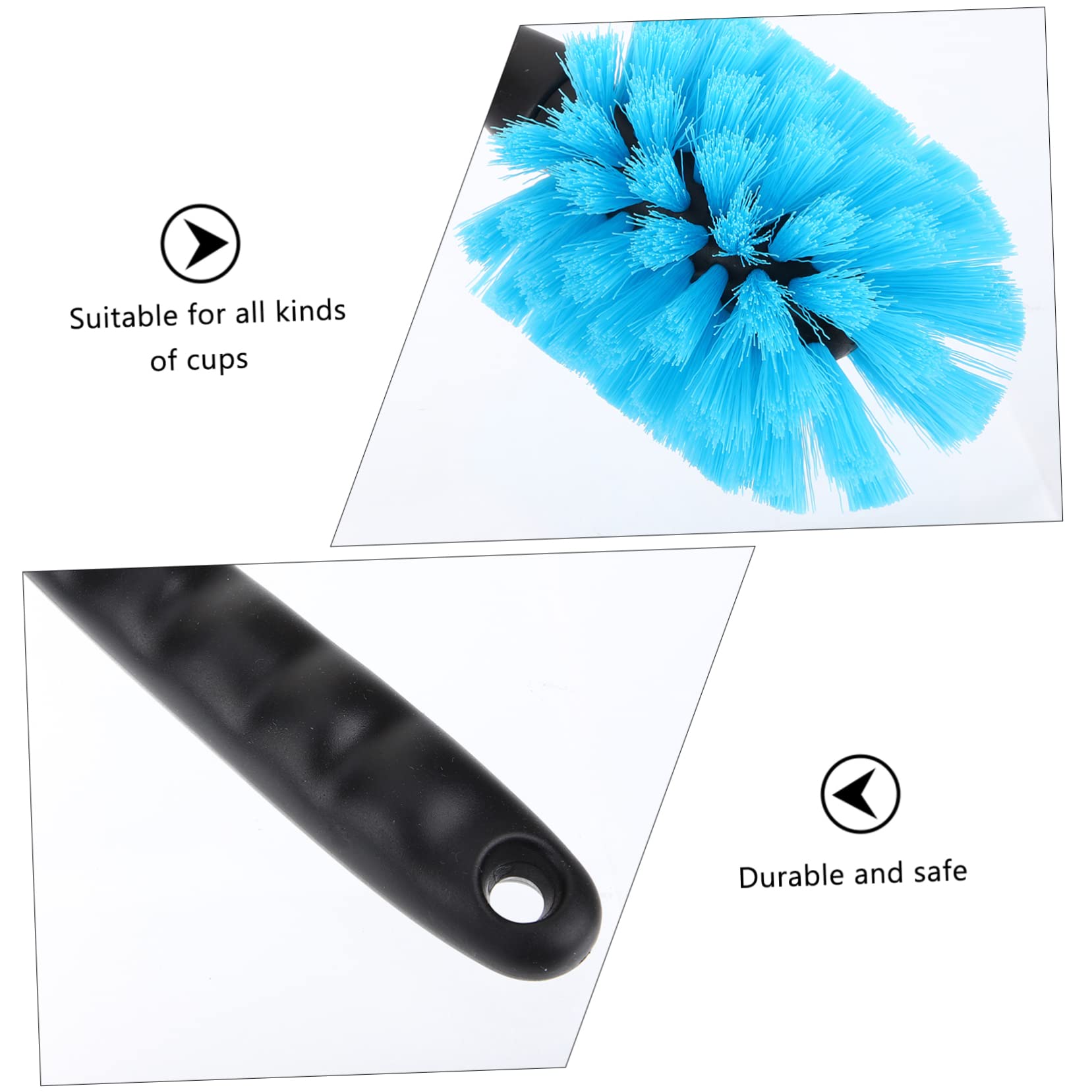 BESTonZON 3pezzi Spazzola Per Bottiglie Extra Lunga Pulizia Facile Di Borracce Tazze e Bottiglie Di Latte Spazzolino Leggero e Riutilizzabile Per Uso Quotidiano