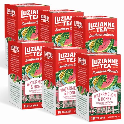Miniatura 62 de Luzianne Southern Blends - Bolsas de té de hierbas con sabor a menta y rosa, caja de 18 unidades (paquete de 6)