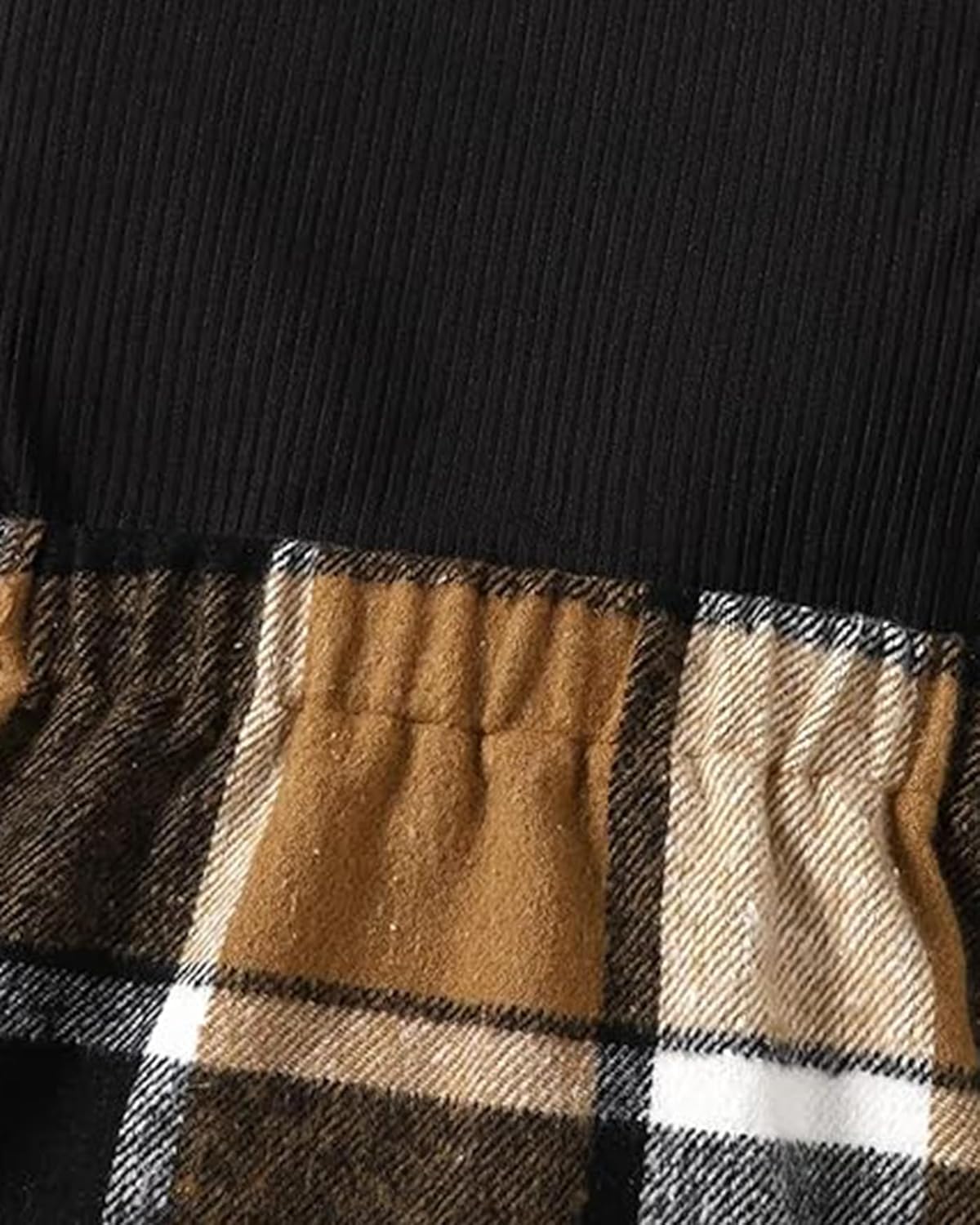 2 Pcs Girls Skirt Sets Long Sleeve Rib Knit Shirt Tops & Short Mini Skirts Set Outfits - Image 5