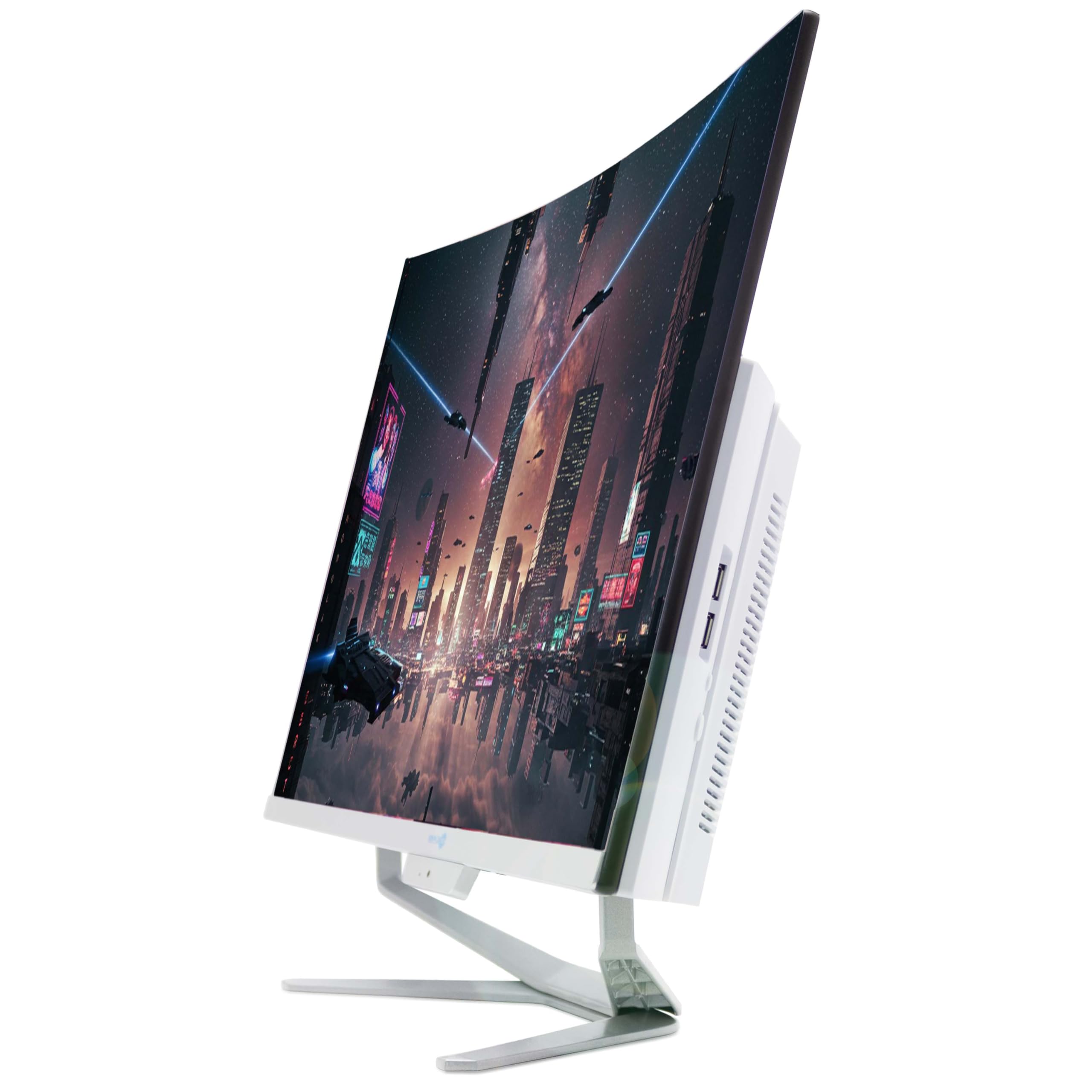 SIMPLETEK - All in One AiO 27” FHD Curvo Windows 11 Pro Core i7 fino 3,6 GHz 16GB RAM SSD 960GB Mouse Tastiera Wireless Webcam PC