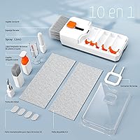 Vista 8 de Kit de Limpieza de Teclado, Limpiador de Laptop, Herramienta de Cepillo de Limpieza de Pantalla de Computadora 10 en 1, Kit de Limpiador Electrónico