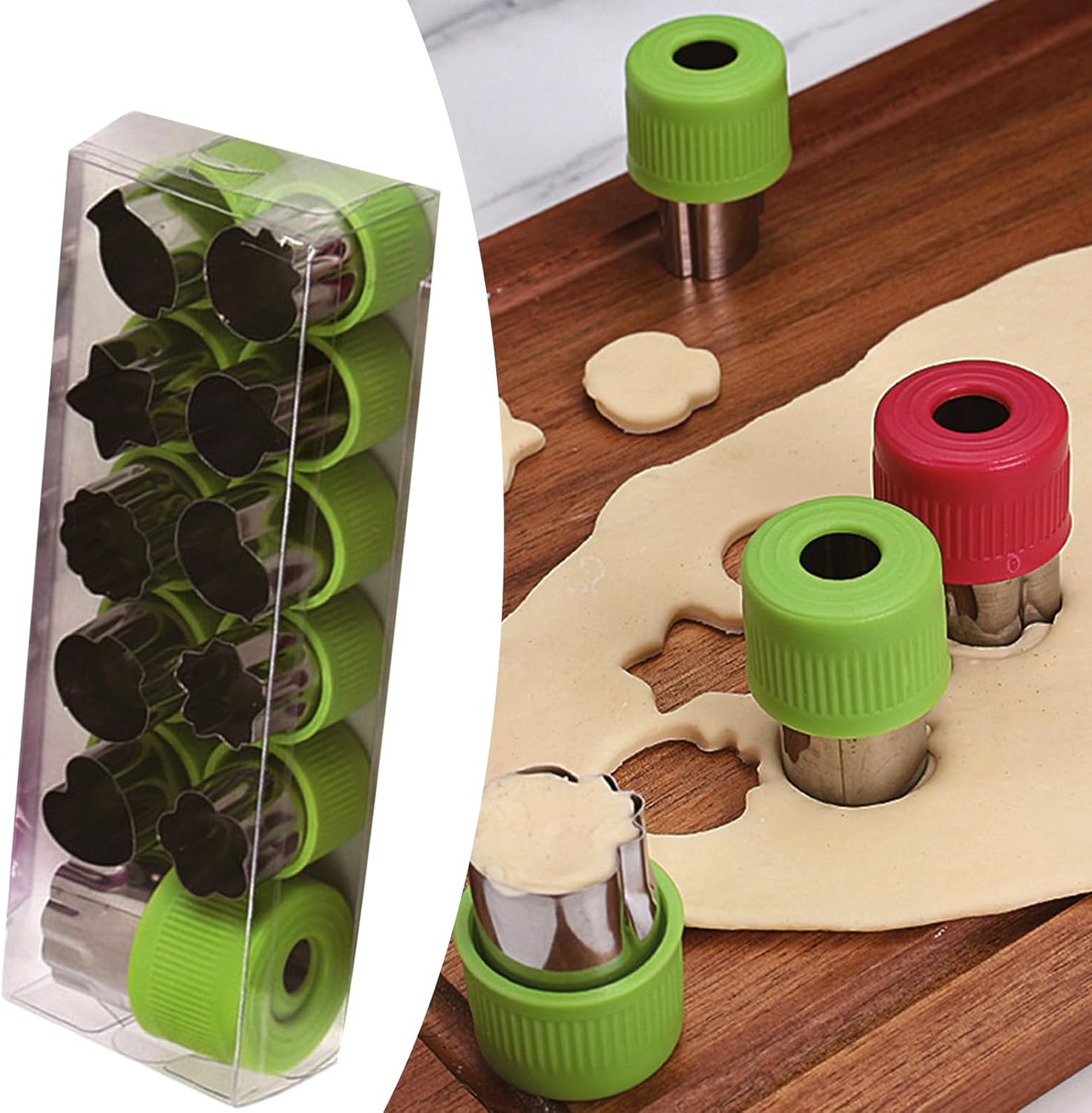 12PCS Various Shape Cookie Press Biscuit Biscuit Molding Tool Kitchen Baking Supplies Dough for Cookie Embossed Pastries