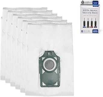 Riccar R10 HEPA Vacuum Cleaner Bags, Charcoal-Infused SupraLite Series Green, Six Bags Included, RLHC-6