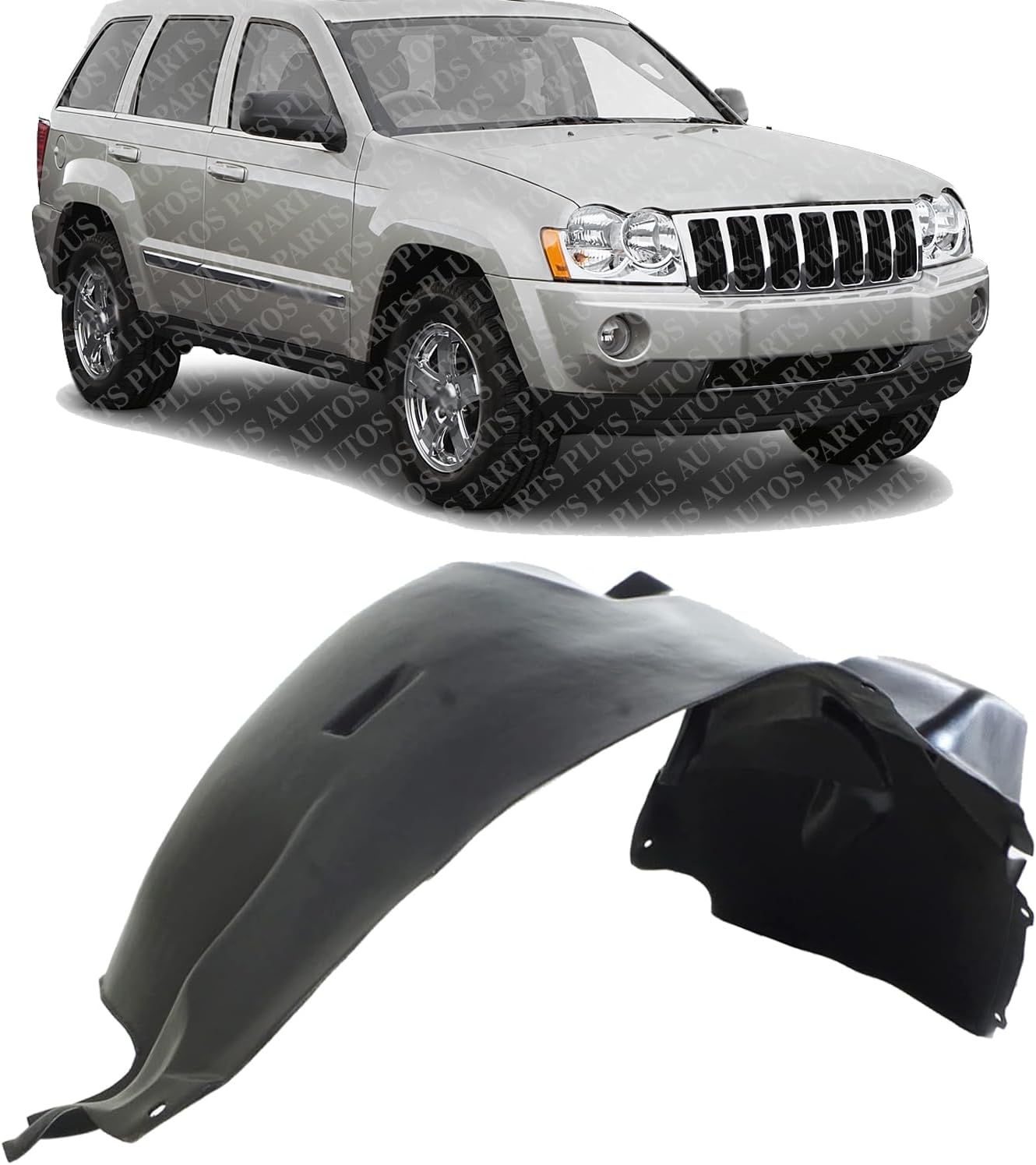 AUTOS PARTS PLUS Front Fender Liner Right Passenger Side Direct Replacement Compatible With 2005-2007 Jeep Grand Cherokee CH1249127 55156620AF