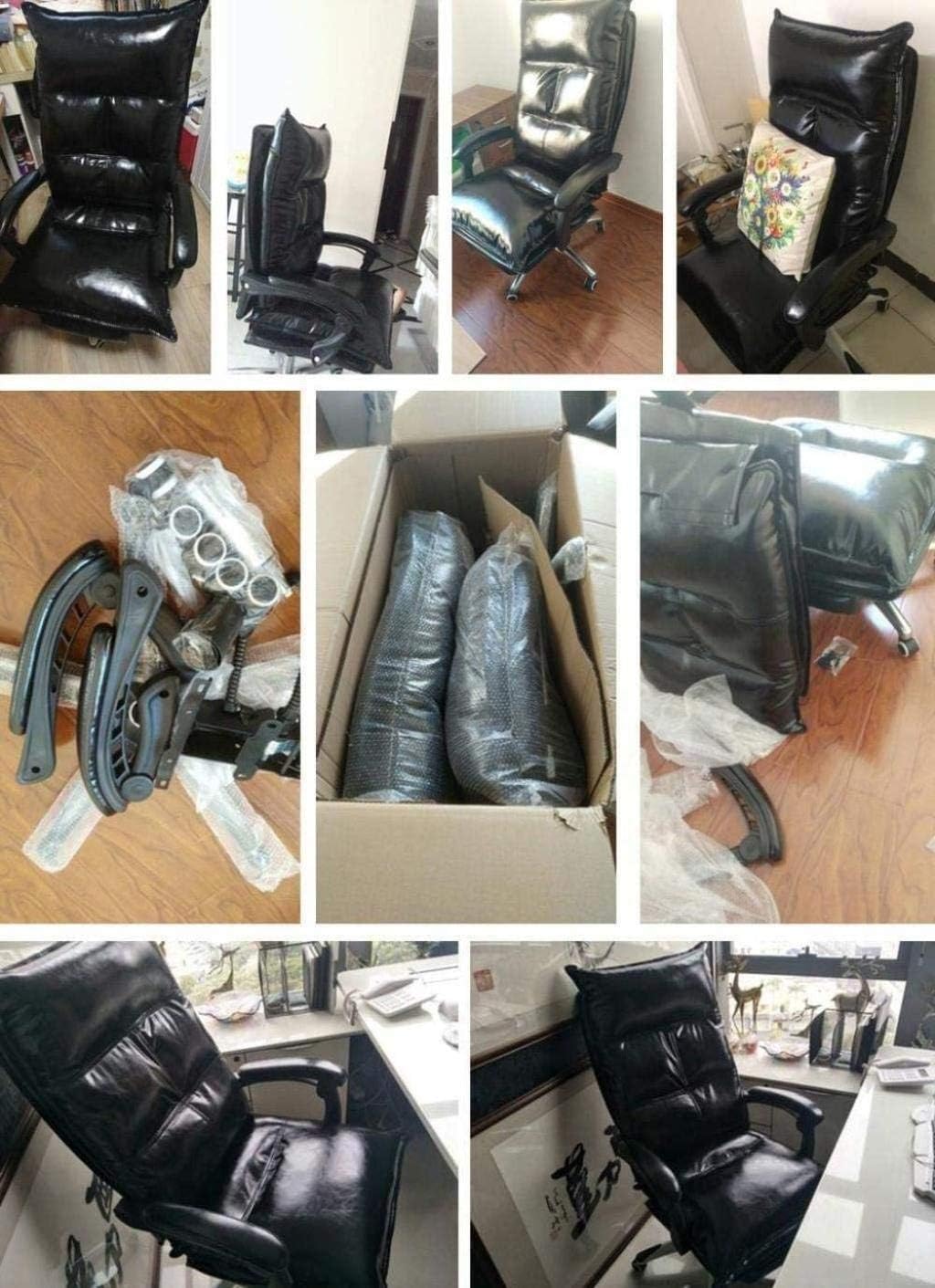 FZGGWYHL オフィスゲーム フットレストコンピューター エグゼクティブPUレザー 170°リクライニング 布張りシート 高さ調