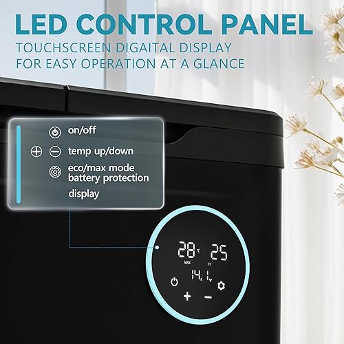 Miniatura 4 de EUHOMY Refrigerador de 12 voltios, enfriador eléctrico de doble zona de 58 cuartos de galón, control de aplicación, refrigerador de automóvil con