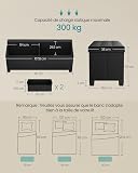 SONGMICS Banc de Rangement, Coffre avec Pieds, 38 x 110 x 40 cm, Pouf, Repose-Pieds, 112 L, PVC, pour Salon, Entrée, Noir d'encre LSF0514B02 - 3