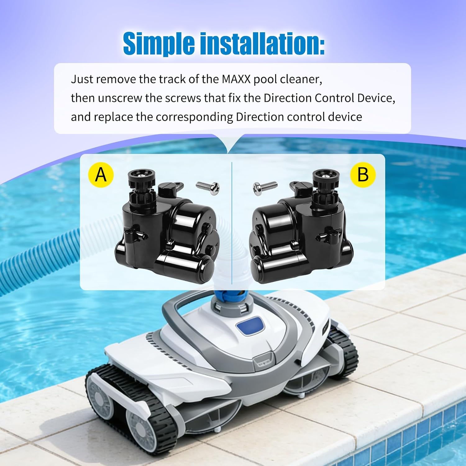 Side A and Side B Direction Control Device Replacement,Compatible with Polaris MAXX In Ground Premium Suction-Side Automatic Pool Cleaner,R0916200,R0916100