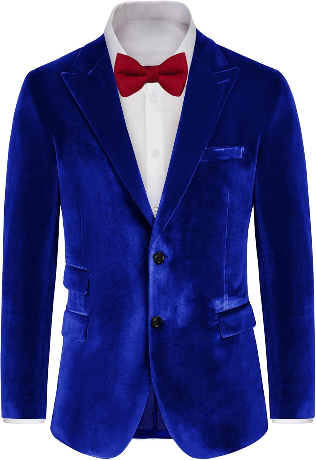 GRACE KARIN Zakelijke blazer voor heren, met twee knopen, slimfit