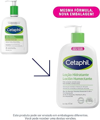 Loção Hidratante Corporal e Facial Cetaphil para Pele Sensível, Normal a Seca 473ml