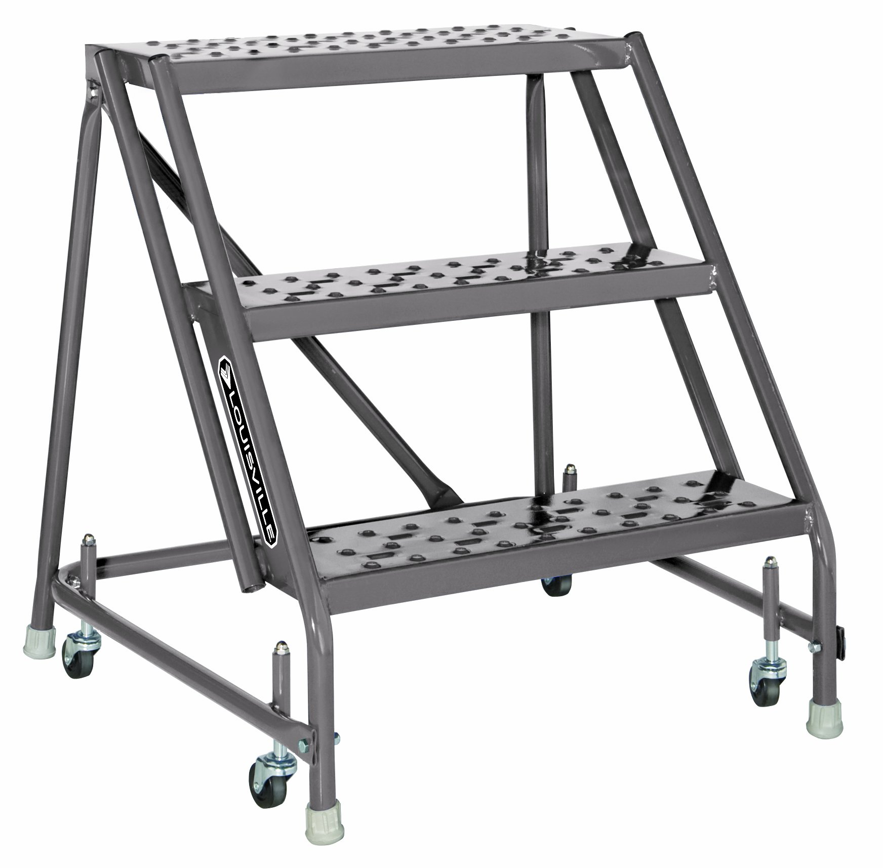 Louisville Ladder GSW2403 Step Ladder, 30-Inch Platform Height, Silver