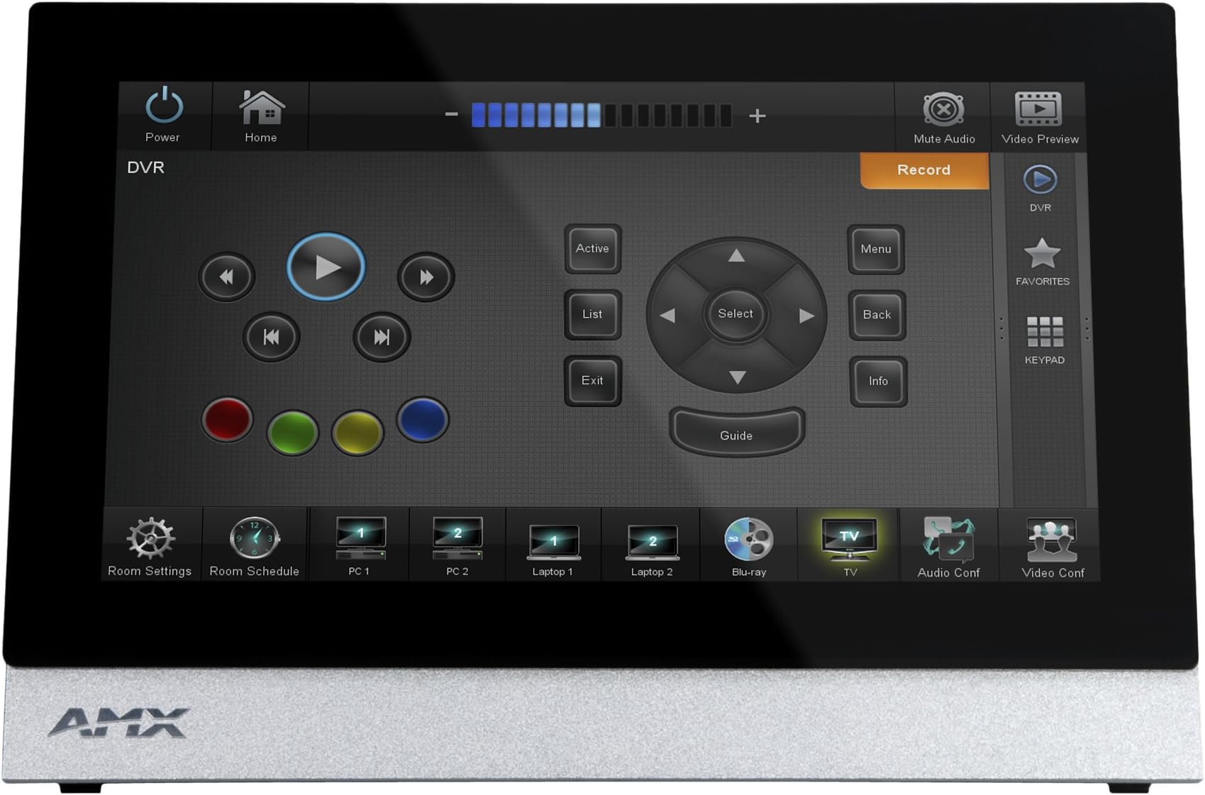 AMX MXT-701 7" 1024 x 600pixels Tabletop Aluminium,Black touch screen monitor