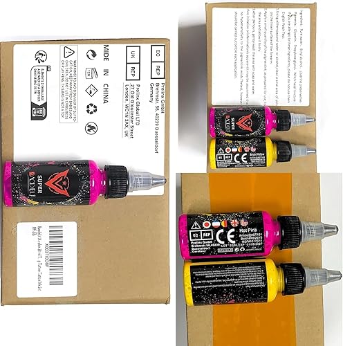 Miniatura 7 de BaodeLi Kit de tinta de tatuaje de 14 colores de 1.0 fl oz con pintura Microblade y tinta UV, juego de tinta dinámica para equipo de tatuaje y