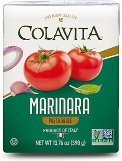 Colavita Authentic Italian Marinara Pasta Sauce, Pack of 16 (13.76oz Tetra Recart) - Non-GMO, Gluten-Free Tomato Sauce