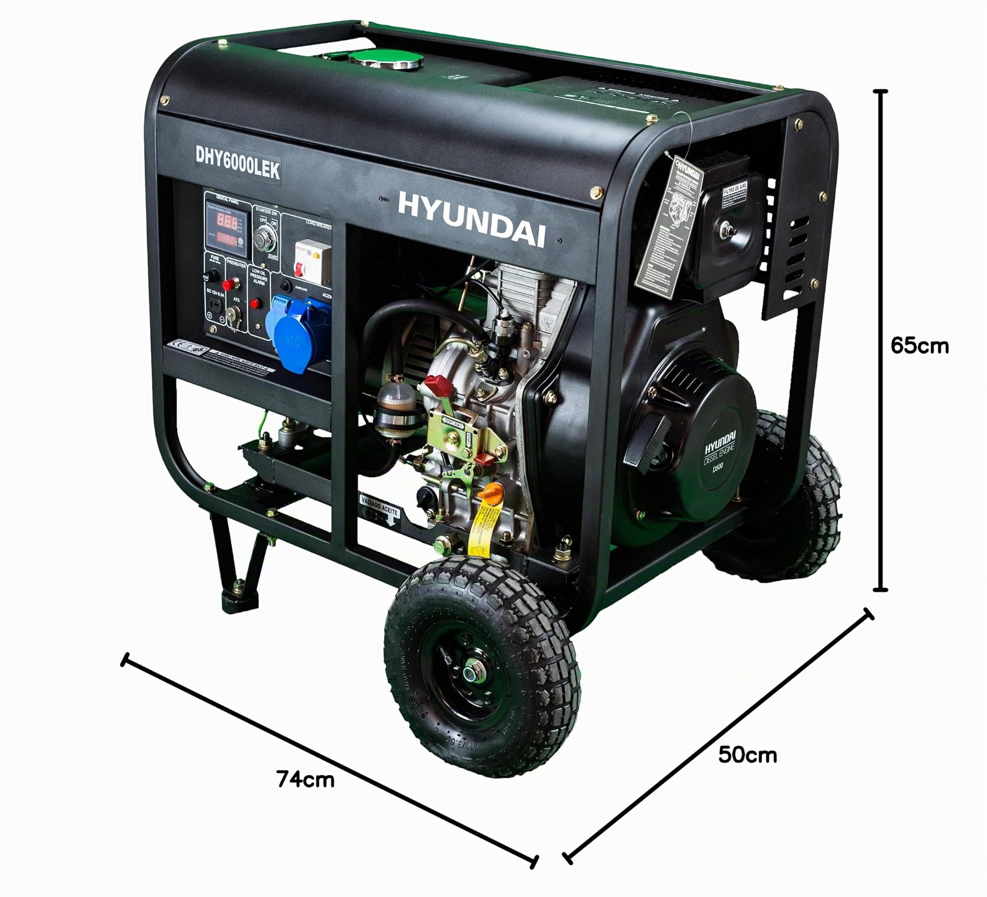 Hyundai Dhy6000Lek - Generador diesel serie pro 3.000 rpm