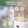 Biberón de vidrio natural Gen.3 haakaa, 6.3 oz/180 ml, cuello ancho, tetina de flujo variable anticólicos para bebés amamantados de 6m+, esenciales para recién nacidos, sin BPA, 1 unidad 6