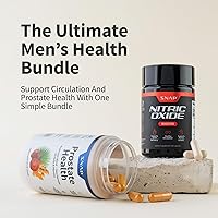 Vista 6 de Snap Supplements Paquete de Suplemento de Salud de Próstata y Óxido Nítrico para Hombres, 90 + 60 Cápsulas Vegetarianas (Suministro de 1 Mes)