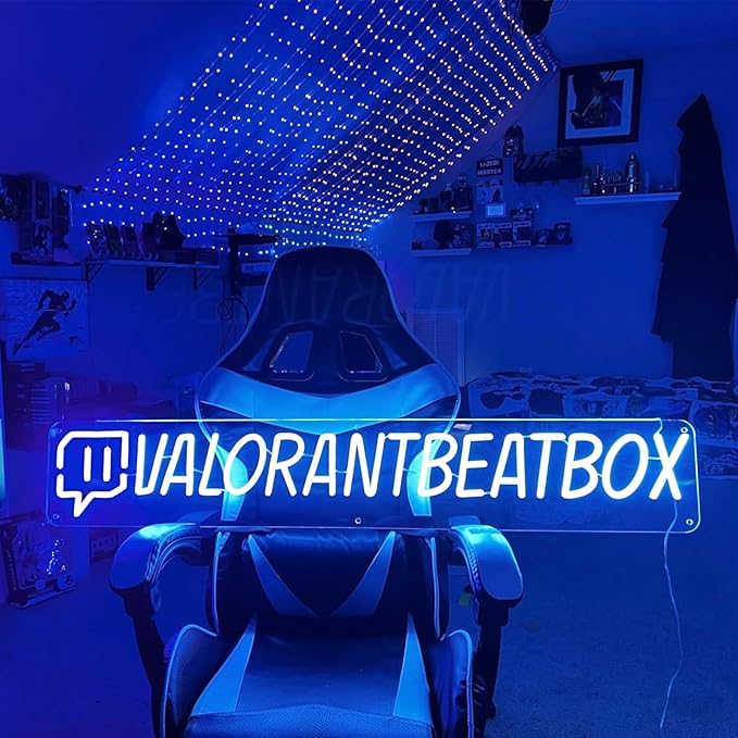 Custom Gamer Tag LED Neon Light, Personalized Live Streaming Channel ID ...