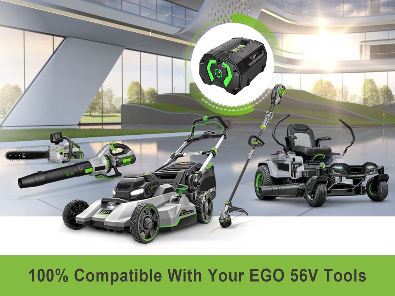 S SKSTYLE 7.5ah Battery for EGO 56V Compatible with All Power 56V EGO Power+ Tools, Battery with Upgraded Fuel Gauge