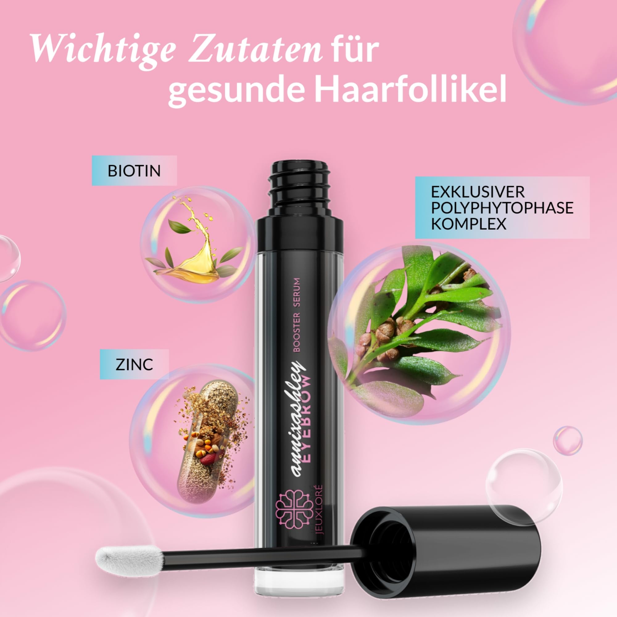 Annixashley Lash Wimpernserum und Augenbrauenserum für Premium Wimpernserum für Längere & Dichtere Wimpern | Veganes Augenbrauenserum für volle, dichte & kräftige Brauen
