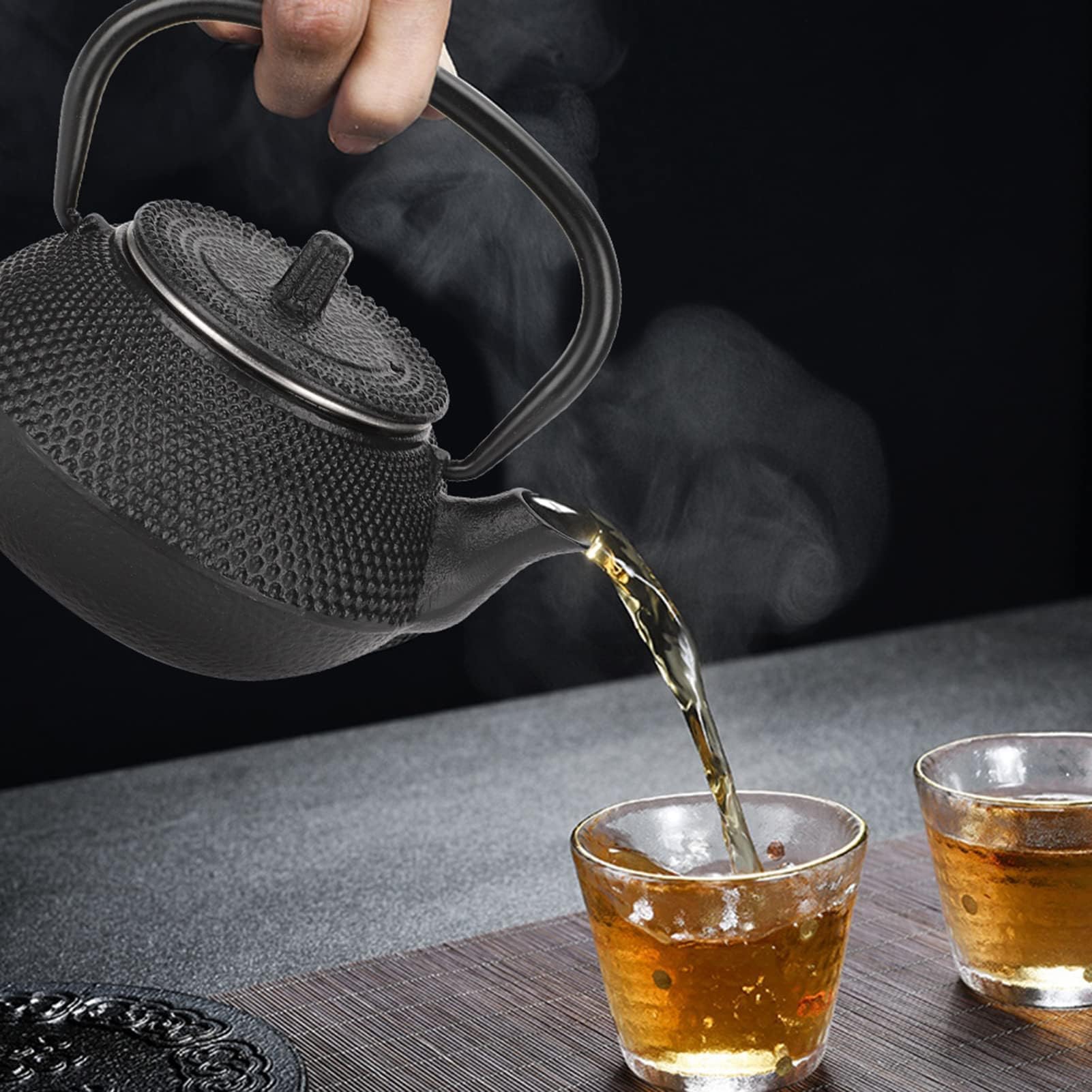 Teiera in Ghisa, capacità 0.3 Litri Teiera Vintage con Colino Rimovibile Teiera in Ghisa Giapponese Teakettle Pentola in Ferro Asia Giappone Style Teiera Antica Il Regalo Perfetto per Un Amico