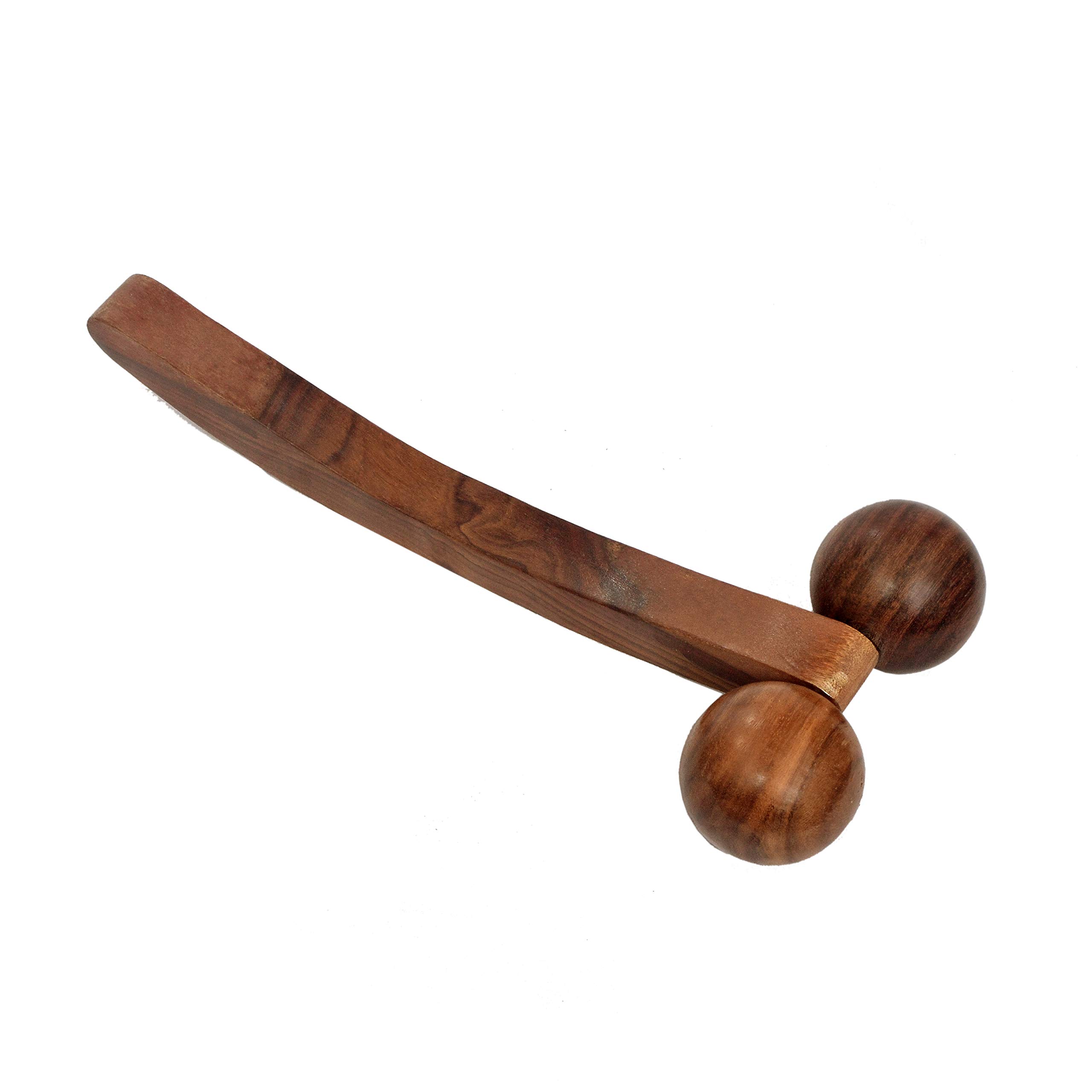 All About wood Sheesham Wooden Easy-to-use & carry Long Handle Hand Roller Body Massager- Stress Relief- Acupressure - Image 3 thumbnail