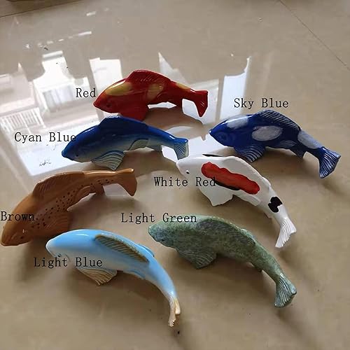 Miniatura 8 de Koi Fish Decor Garden 3 piezas de escultura de pez Koi de resina, estatua de peces de jardín con estaca, para exteriores, patio, césped, estanque y