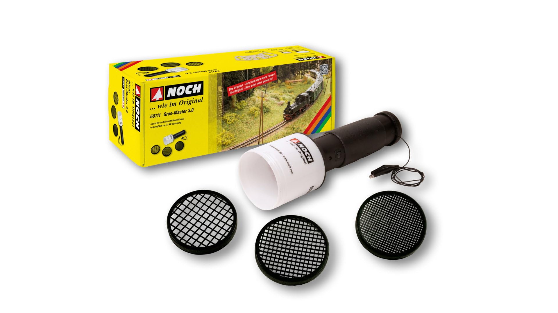 NOCH Gras-Master 3.0, dispositivo elettrostatico per modellismo, vari filtri inclusi