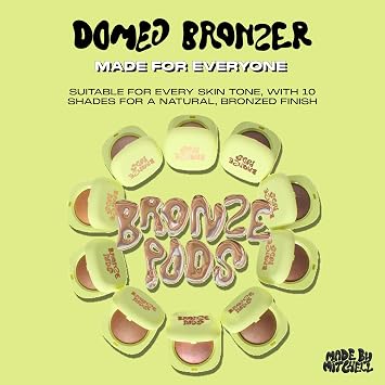 Made by Mitchell | Bronze Pods Domed Bronzer | Toasted Bronze Shade | Bronzers | Baking Gloves