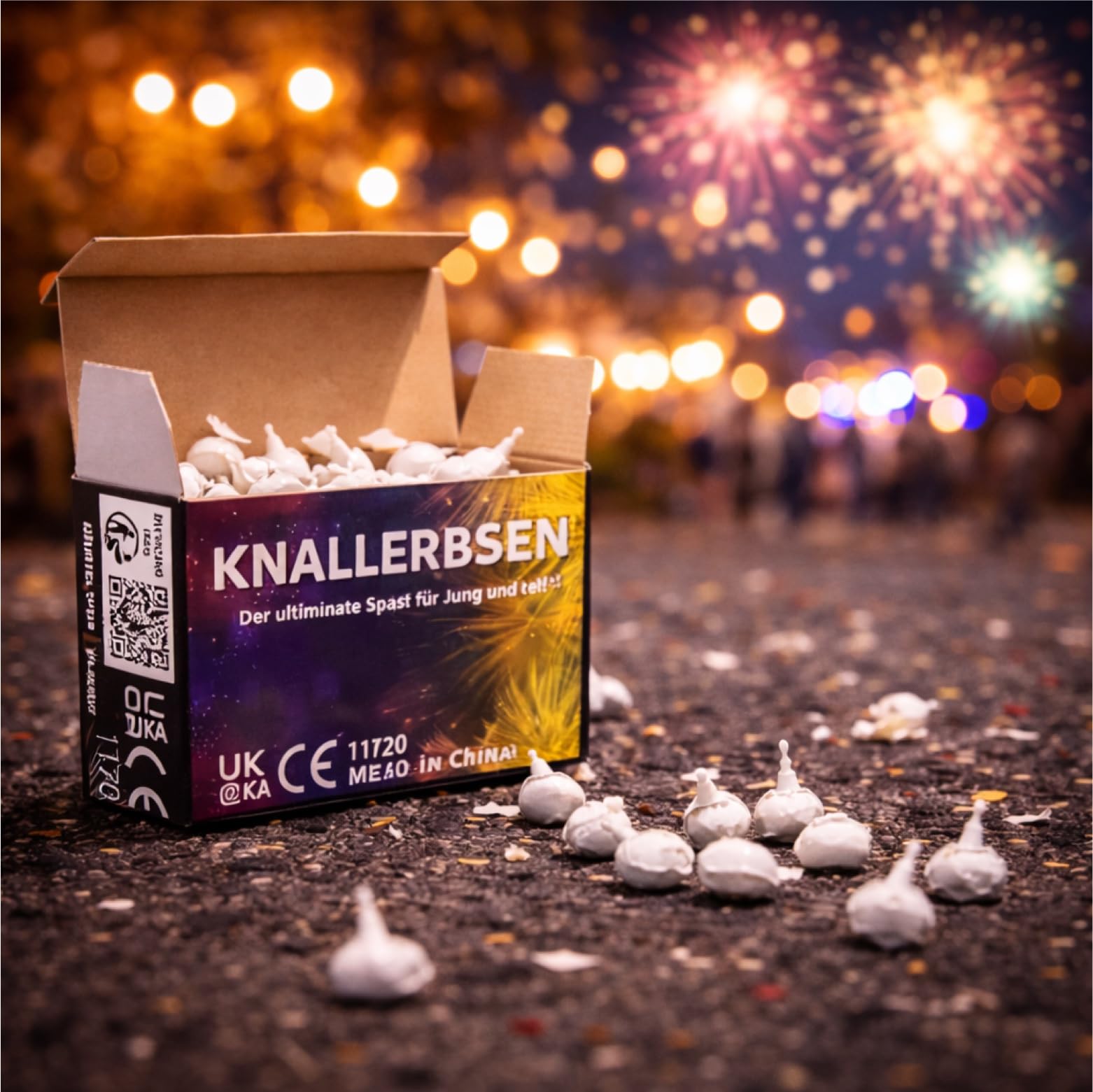 TK Gruppe Timo Klingler 1000 X Knallerbsen Knallteufel Knallfrösche Knaller Fuochi d'artificio Silvester Cat. F1 display per ragazzi e bambini Fuochi d'artificio 2021 (1000x)