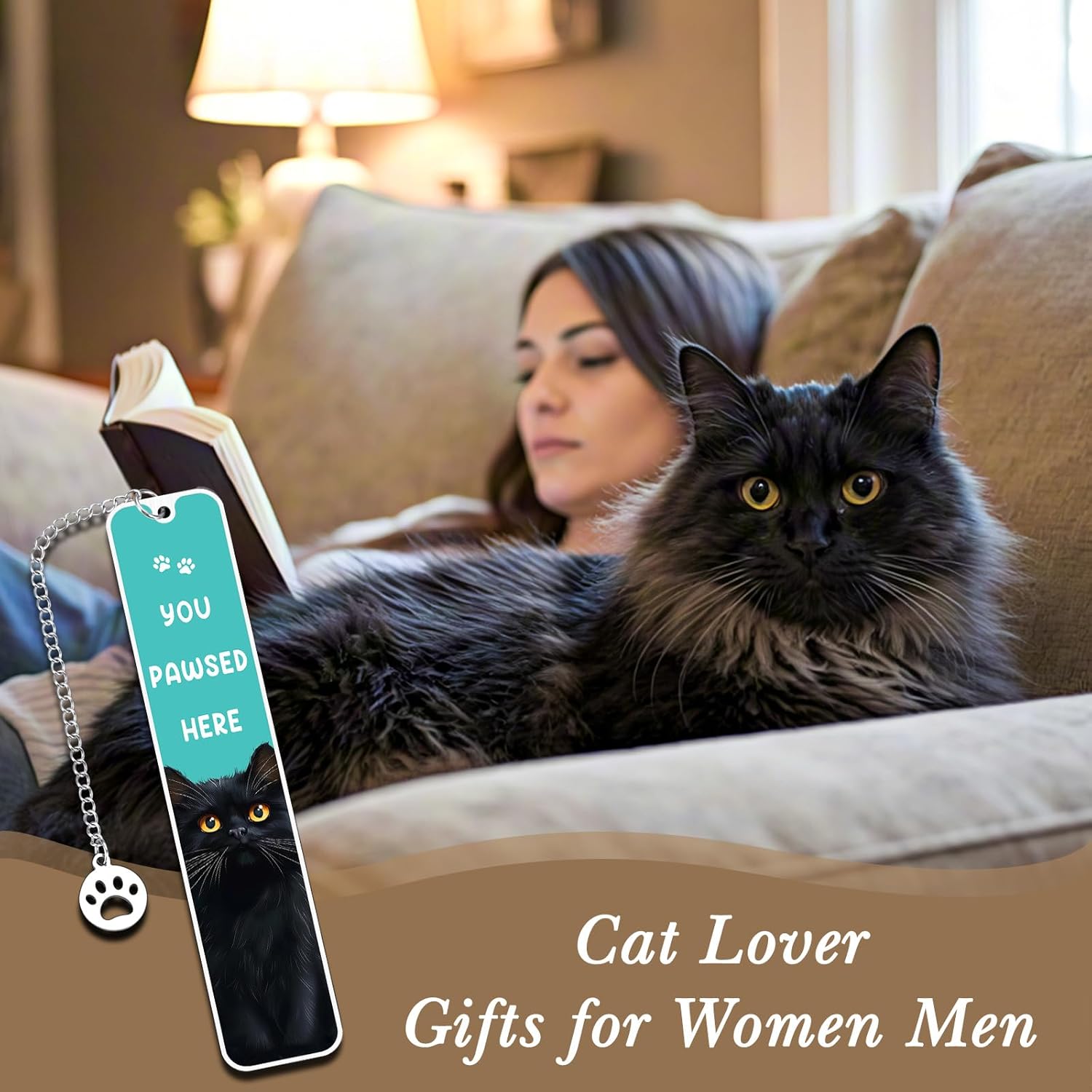 Black Cat Bookmark, Cat Bookmark for Women Men, CAT Lover Gifts for Women Men Kids, Stocking Stuffers for Teen Girls Boys, Birthday Christmas Gifts for CAT Lovers, Book Accessories for Reading Lovers - Image 2