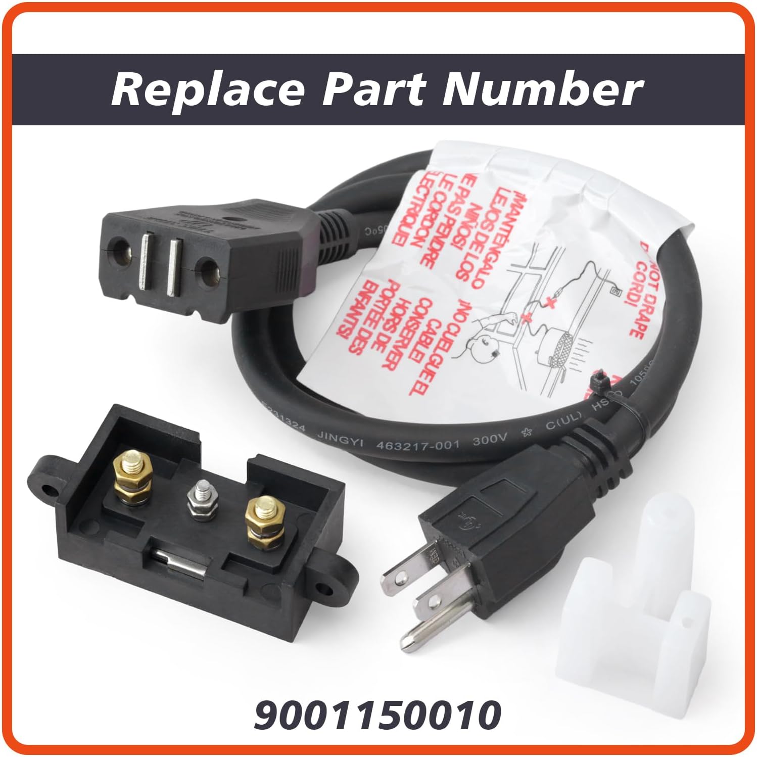 9001150010 Break-Away Magnet Power Cord Compatible with Masterbuilt 8L 10L ETF3 Model Electric Fryers MB20012420 MB20010326, Breakaway Deep Fryer Cord Parts & Accessories
