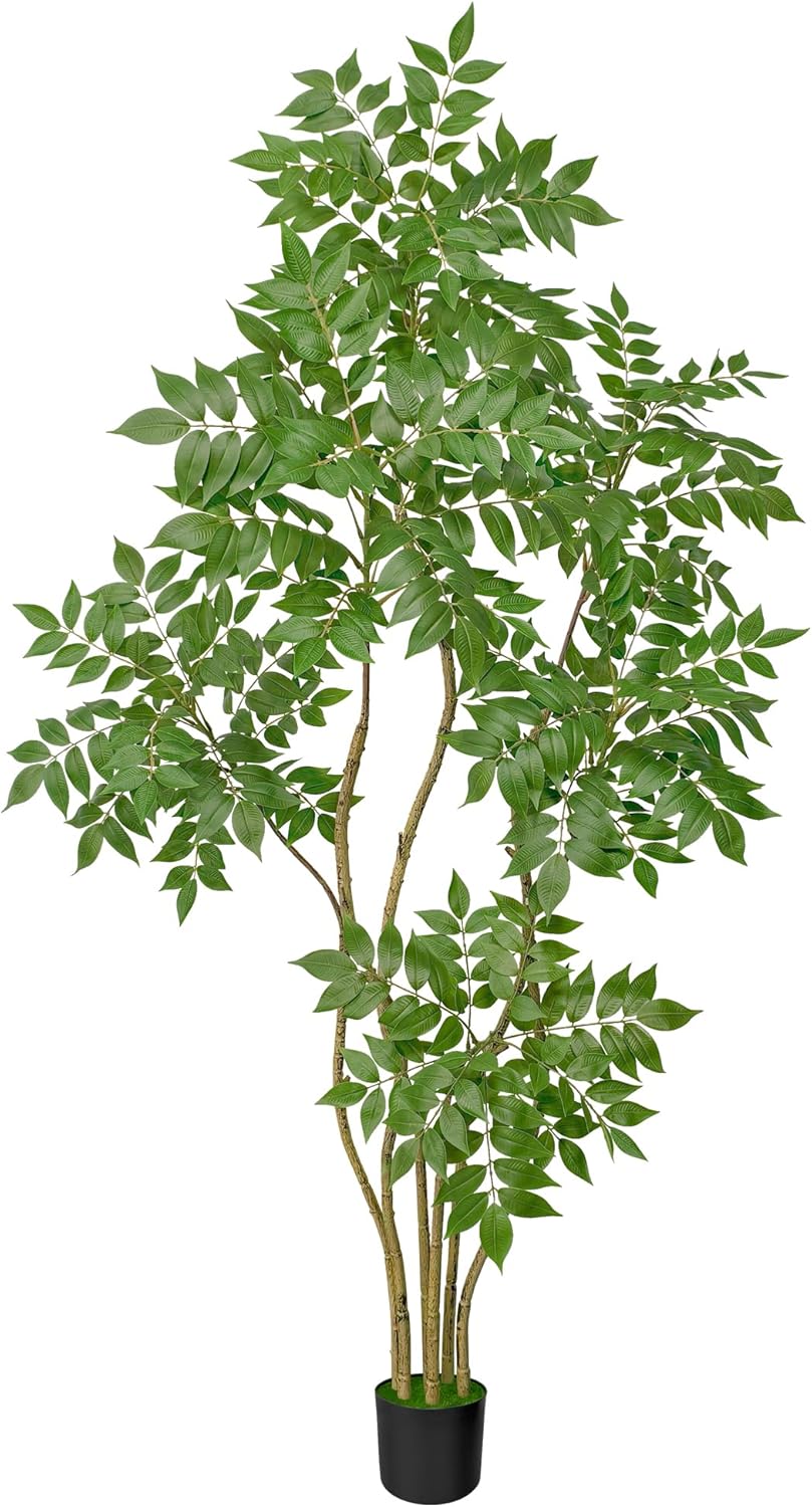 6 Ft Faux Tree,Artificial Trees for Home Decor Indoor,Tree Decorations Outdoor,Trees Live Plants Outdoor,Artificial Trees for Outdoors,Artificial Tree Indoor for Living Room Bedroom Office Bathroom