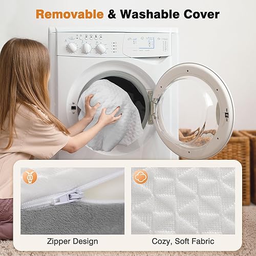 Miniatura 4 de Vekkia Almohada de cuña extra larga de 34 pulgadas, soporte de espalda y brazos, almohada de cuña para dormir después de la cirugía, reflujo ácido,