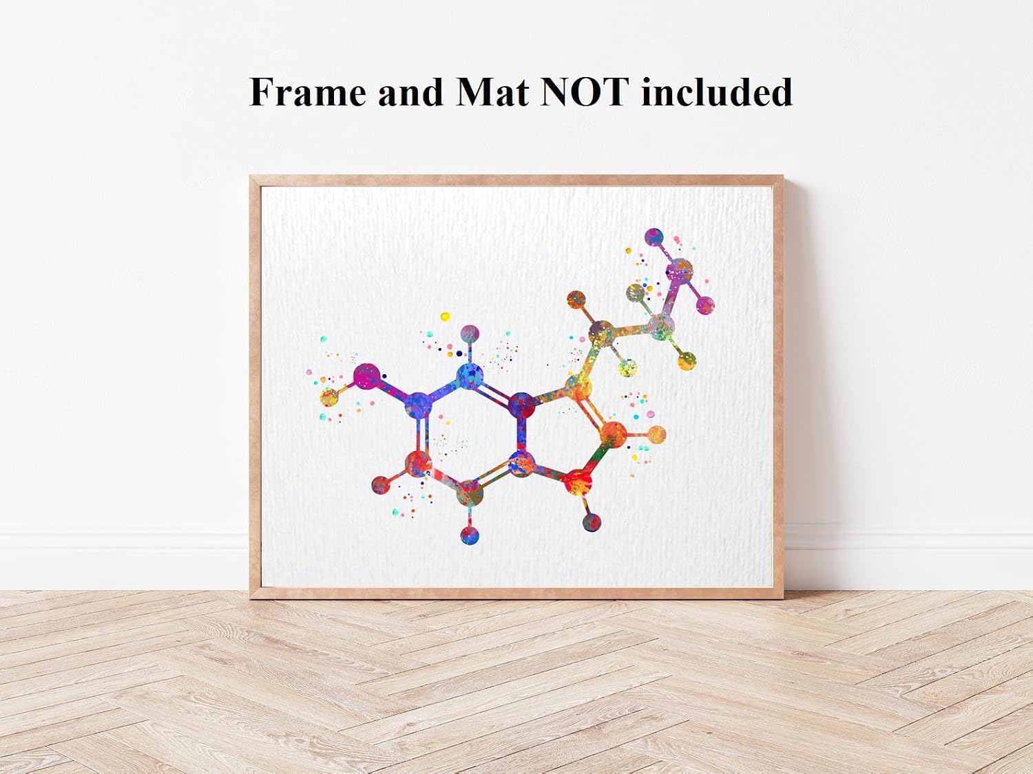 Dignovel Studios 11X14 Unframed Serotonin Molecule Symbol Education Medical Watercolor Art Print Poster Biology Chemistry Wall Hanging Decor DN881