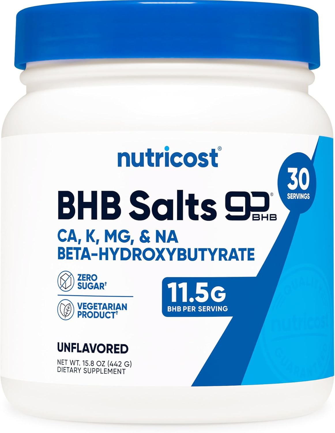 Nutricost Keto BHB Exogenous Ketones 4-in-1 (30 Servings) Unflavored