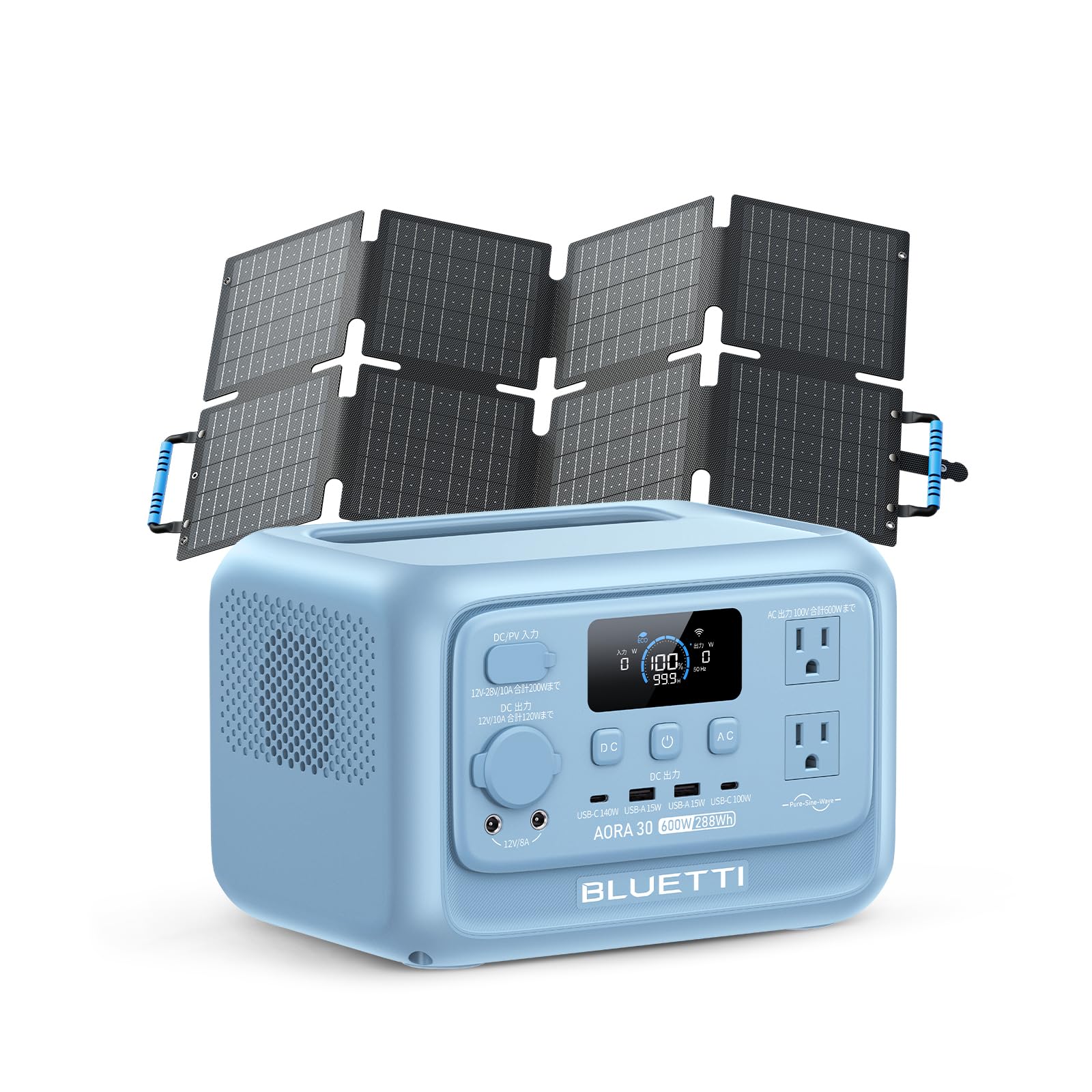 Amazon.co.jp: BLUETTI AORA 30 V2 ポータブル電源 と 60W ソーラー