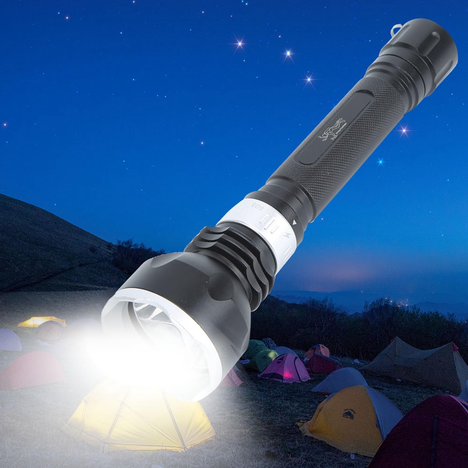 Torcia subacquea a LED in lega di alluminio Torcia subacquea esterna impermeabile a forte luce 100M per arrampicata in campeggio