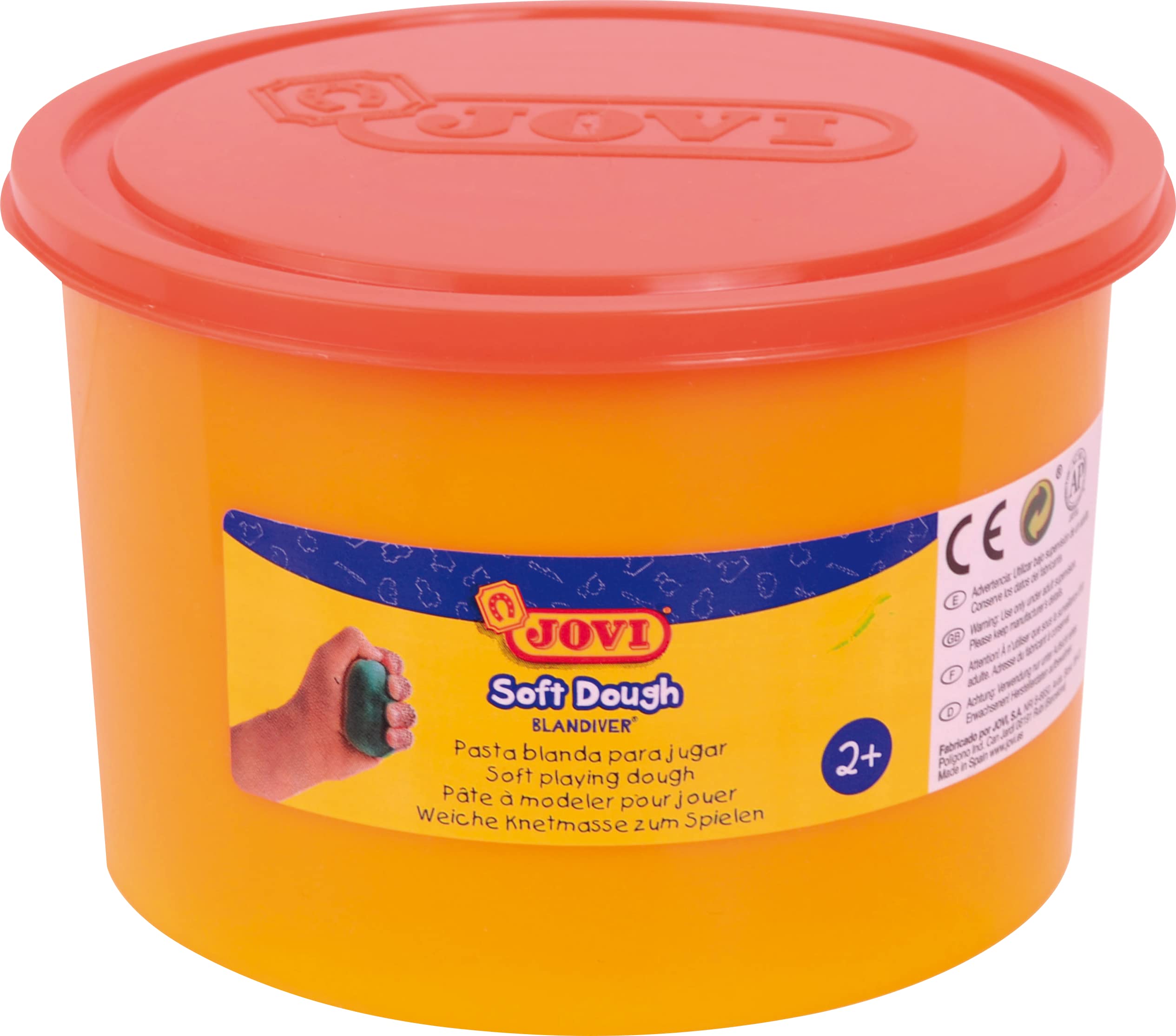 Jovi Soft Dough Blandiver, Bote de 460 g, Color Naranja (46007)